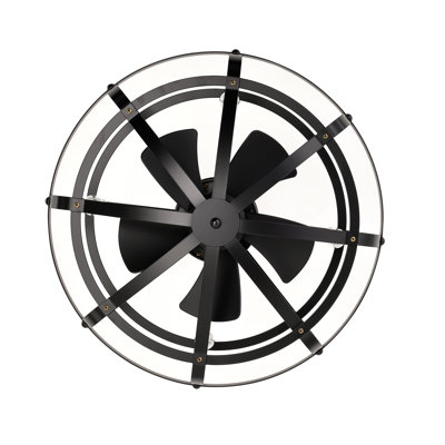 Hot Sell Industrial Ceiling Fan Light Kit For Living Room Bedroom Kitchen And Bladeless Caged Ceiling Fan With Lights