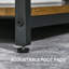 Sevon Industrial Coffee Table, Cocktail Table W/ Storage Shelves, Rustic Brown