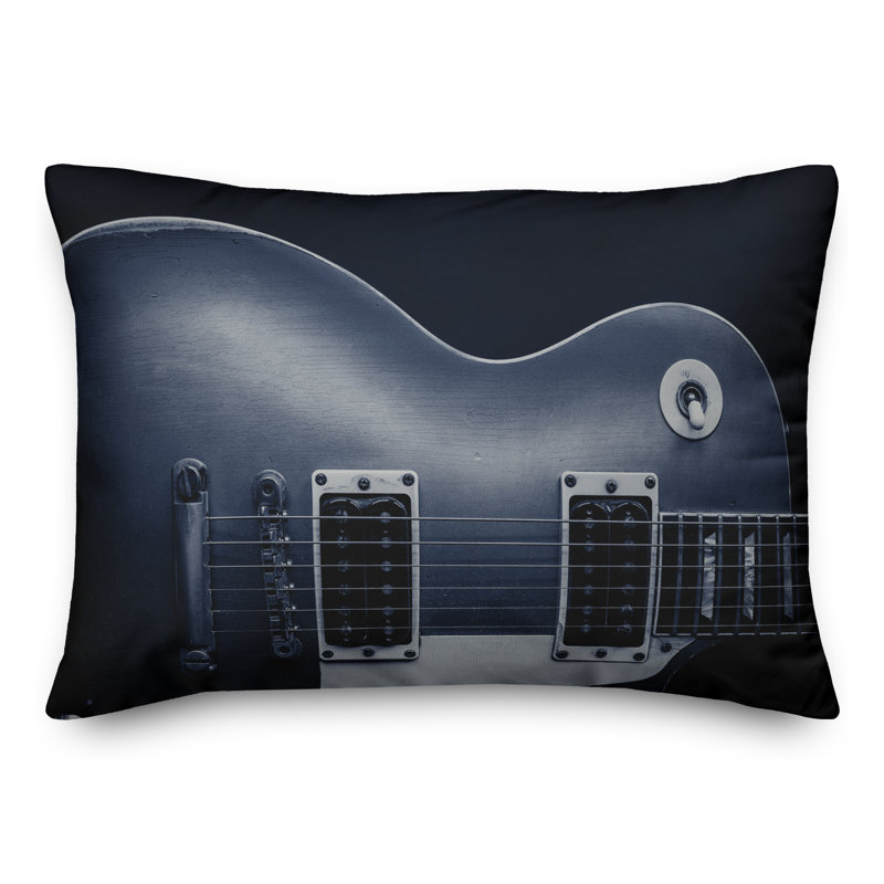 Outdoor Reversible Throw Pillow, Blue