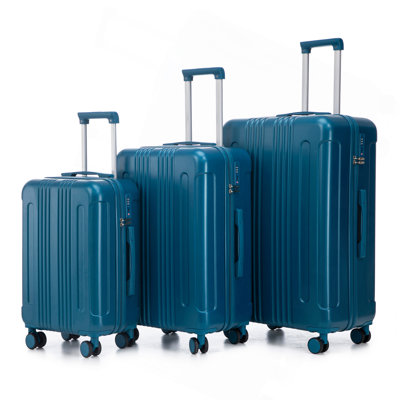 20 po / 24 po / 28 po 3 pièces / ensemble en valise à roulettes ABS, valise de cabine, couleur assortie, serrure à combinaison TSA