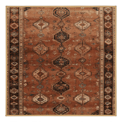 Tapis brun lavable à la machine