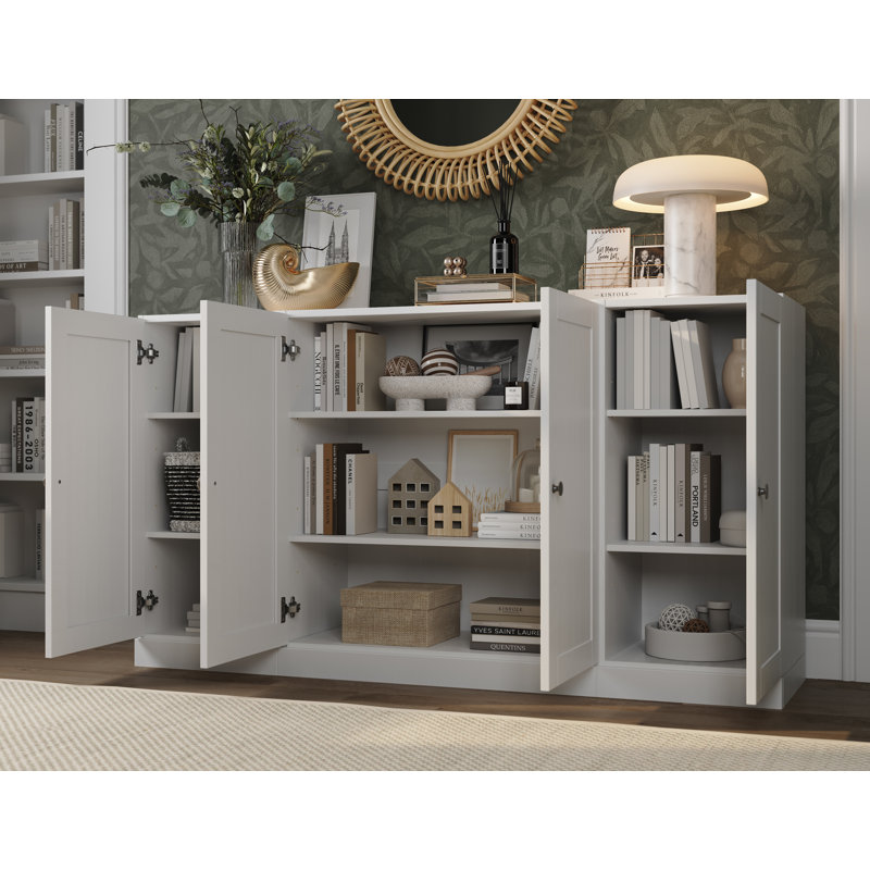 Buffet 65% avec portes Shaker et tablettes réglables Palace Imports, Blanc