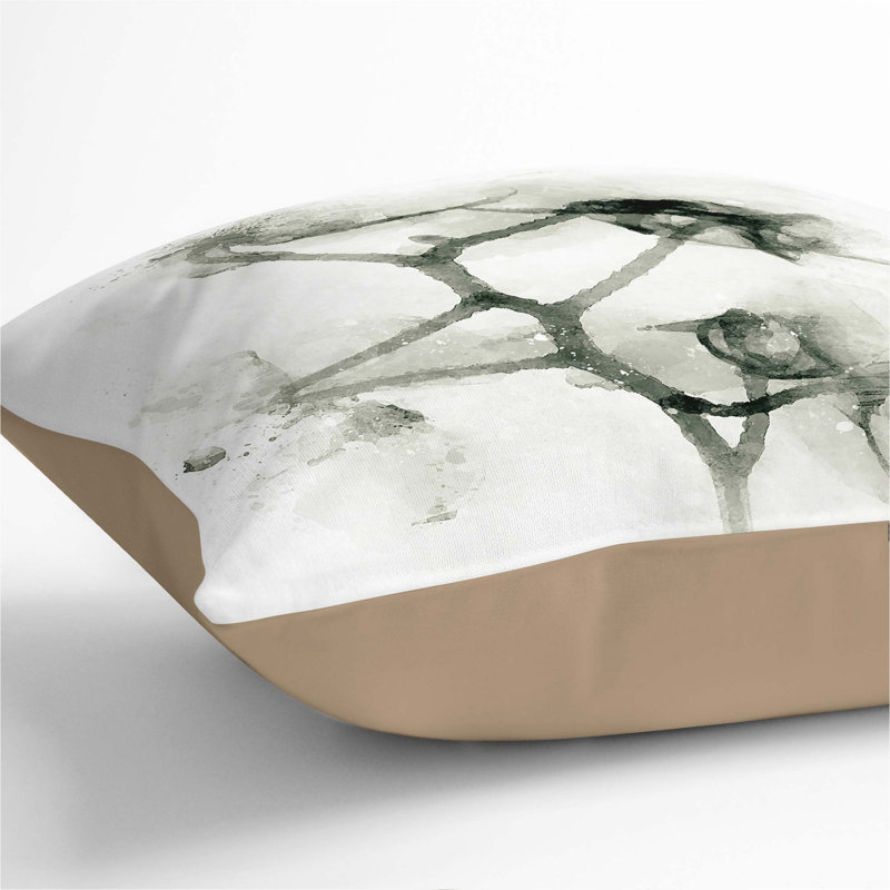 Square Throw Cushion, 40cm H x 40cm W x 15cm D, Stone