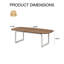 Grande table basse d'extérieur 47 po