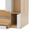 Lit plateforme avec tiroirs, tablettes, bureau et garde-robe-486895015