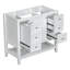 Base de meuble-lavabo simple 35,5 po Nahiomie en blanc seulement