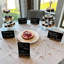 6x9 Inch Double Sided Mini Chalkboard Signs with Wooden Base Stands