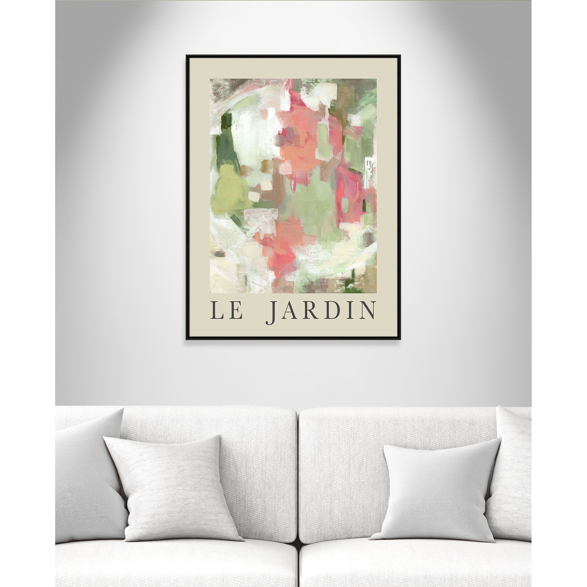 Botanical Poster Collection " Le Jardin " by Carol Robinson, No, 49.5" H x 37.5" W x 2" D, Espresso Floater Frame