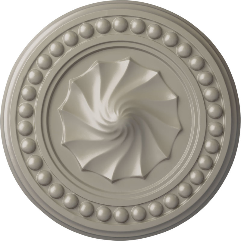 Médaillon de plafond Endurathane Foster, diamètre extérieur 15 3/4 po x P 2 po (convient aux auvents jusqu'à 9 5/8 po), fini blanc perle peint à la main