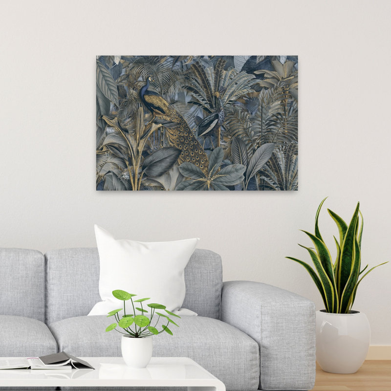 Art contemporain, art contemporain contemporain, forêt de cerfs, H 24 po x l 36 po