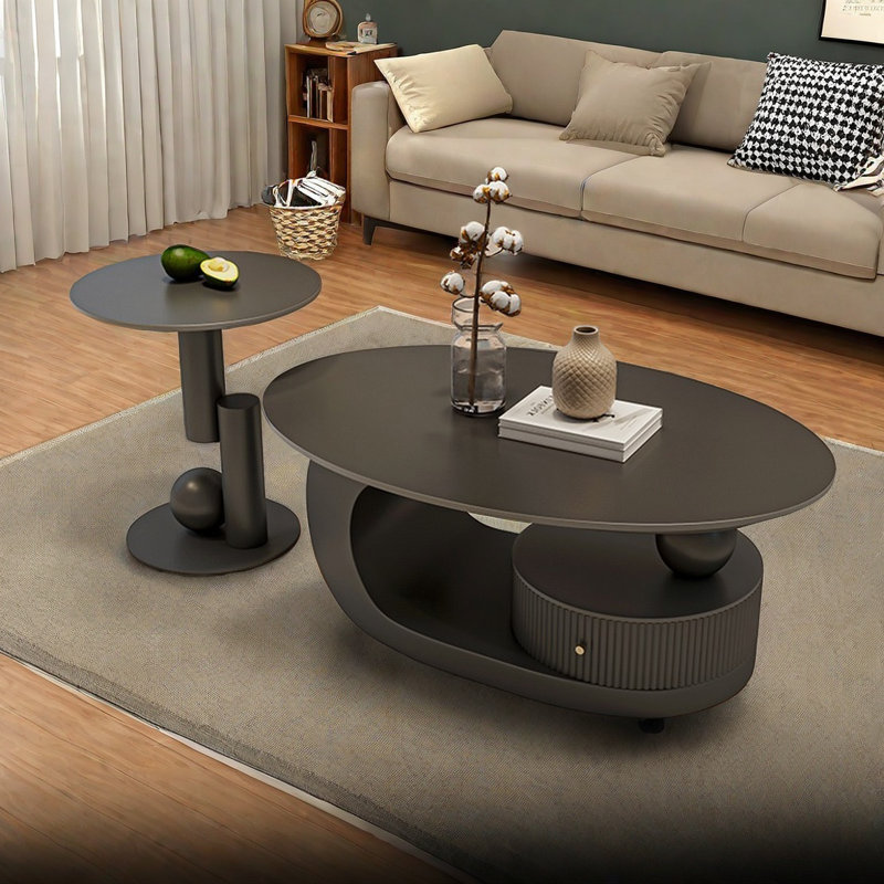 Table de bout Creative, H 15,7 po x L 47,2 po x l 23,6 po, Noir