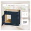 Armoire de cuisine 36 po bleu marine en bois massif et bois synthétique RTA