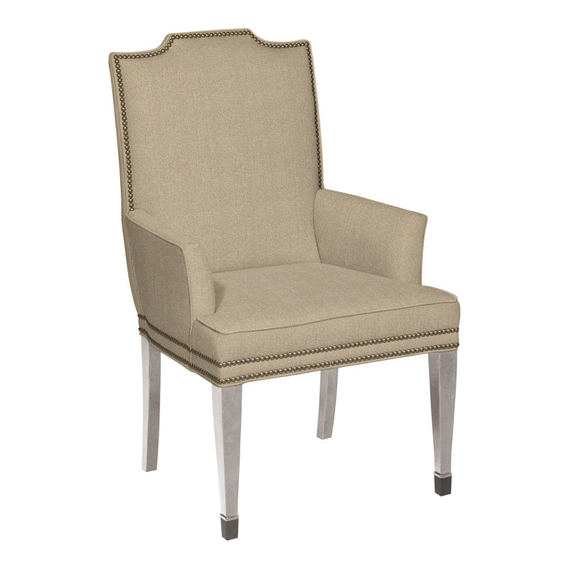 Travis By Michael Weiss Upholstered Arm Chair, Yes, Nomad Sand, Dove Gray