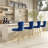 Velvet Counter Height Bar Stools with Metal Legs-2007673055