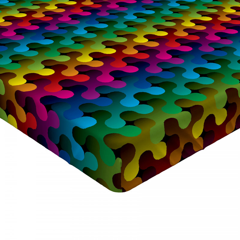 Microfiber Abstract Fitted Sheet, Twin XL Fitted Sheet