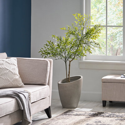 47.2'' Faux Eucalyptus Tree in Planter