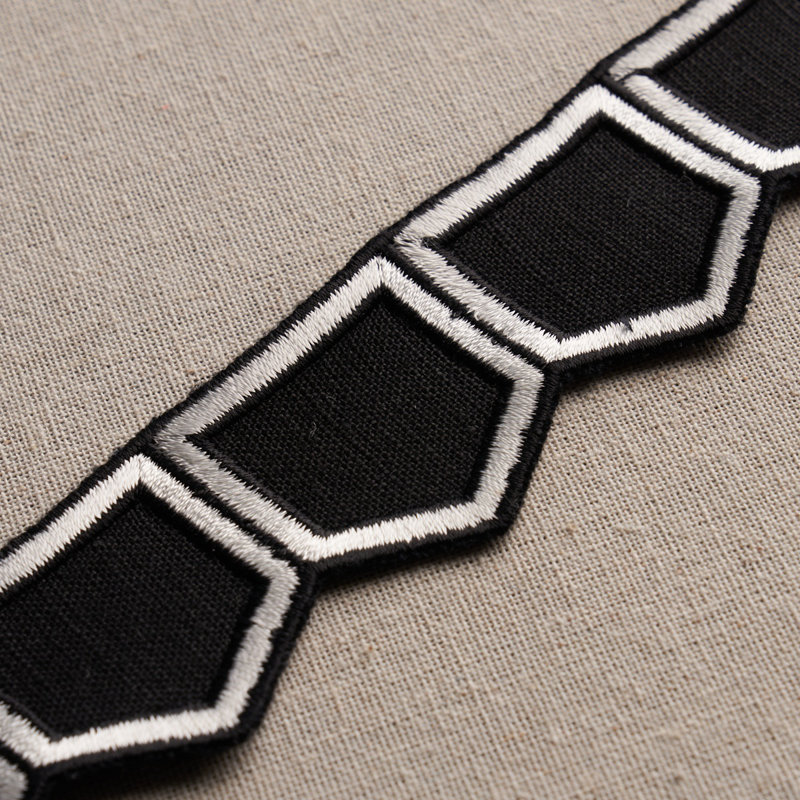 Schumacher x David Kaihoi Honeycomb Trim, Black