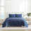 Ensemble de courtepointe en coton uni Nautica Seashore Stitch