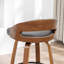 Swivel Upholstered and Faux Leather Bar Stool-964454555-964454631