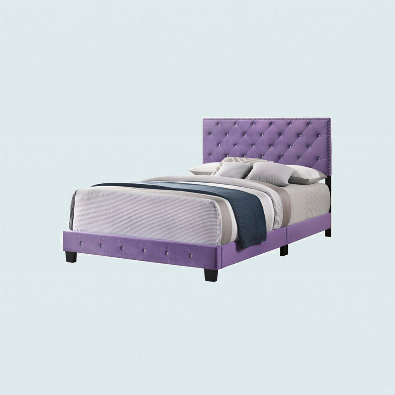 Transitional Purple Full Bed With Support