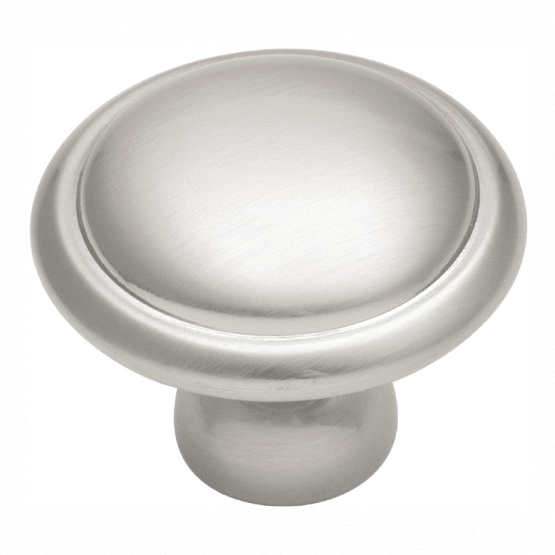 Conquest 1 3/8" Diameter Mushroom Knob, Satin Nickel