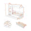 Lit simple en bois avec deux tiroirs (blanc)