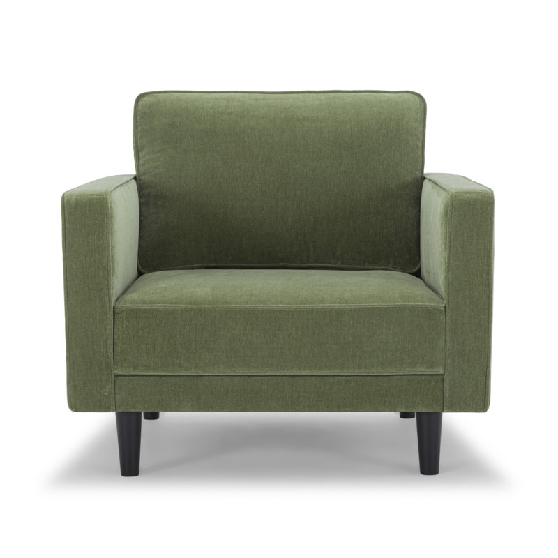 Curt Upholstered Armchair, Forest Performance Velvet