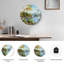 Paysage avec horloge murale moderne en verre-125045456
