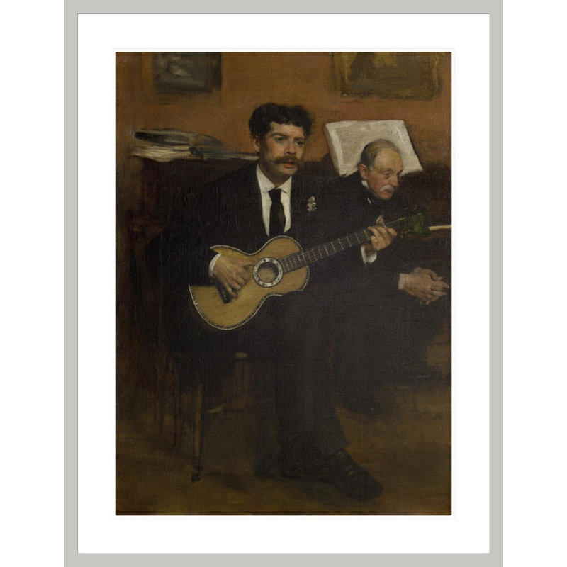 «Lorenzo Pagans and Auguste de Gas» par Edgar Degas, impression giclée encadrée, H 41,5 po x l 32,12 po