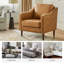 Almetia Vegan Leather Armchair With Solid Wood Legs-1554737241