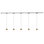 Faria 81-in Gold dimmable LED Trilo Ceiling Kit