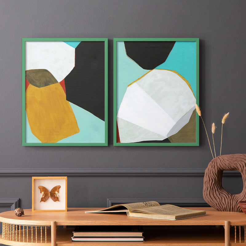 Impression encadrée GraphicaI-Premium - prête à être accrochée - aucun clou requis - aucun clou requis, Gris