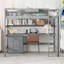 Lit mezzanine en bois avec bureau-1827104559