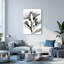 Ensemble de 1 tableau mural sur toile tendue, style radiographie florale noir et blanc-1858056378