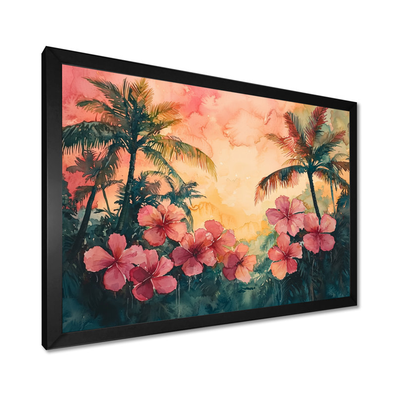 Chui, fleurs d'hibiscus en harmonie tropicale II - art mural hibiscus, Reproduction encadrée d'une seule photo