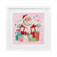 «Merry Pinkmas Santa», reproduction d'art sous verre encadrée par Nicole Tamarin-1432224819-1432224780