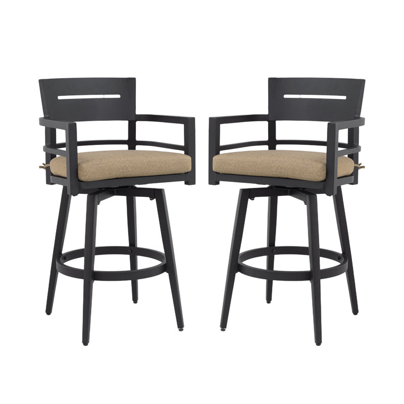 Chaises de bar 2 pièces Modern Modern, Tanné