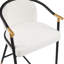 Tabouret de comptoir rembourré de 26 po de hauteur avec structure en métal (ensemble de 2)-919420606