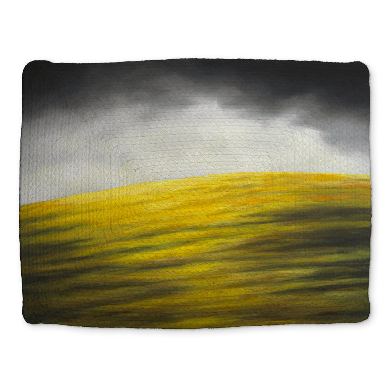 Yellow Hill Braided Polyester Placemat - Modern Mountain Decor