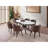 Modern Dining Table, Light Mocha, 70.9 x 31.1 x 31.1 inches | 100% MDF with Sturdy Iron Legs, Supports Up to 220 lbs | Elegant Solid Color Design for Contemporary Dining Rooms & Entertaining Spaces-344768221
