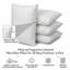 Oreiller en microfibre à goussets moelleux et de soutien pour toutes les positions de sommeil, taille standard, paquet de 4-191254157