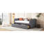 Lit de jour simple avec dossier ergonomique et 2 tiroirs, tiroirs gris contemporain pour une chambre accueillante-1553293693