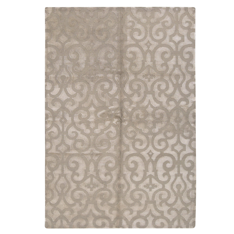 Hand Knotted Area Rug in Dove