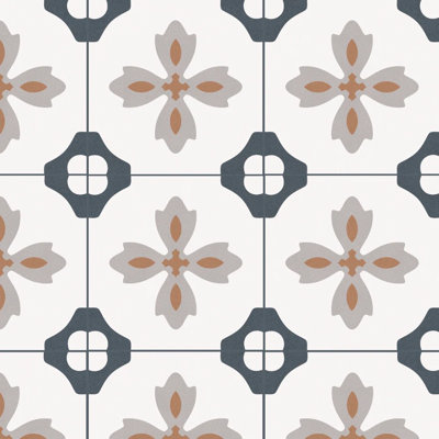 Venice 10" x 10" Patterned Porcelain Floor and Wall Tile