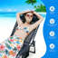Chaise longue de piscine pliante 1pc, chaise longue de bronzage, chaise longue d'extérieur avec dossier inclinable à 4 positions, bleu-2103133996