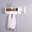 Portemanteau mural blanc avec 4 crochets doubles-399127639