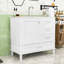 Élégant meuble-lavabo de salle de bain - Rangement spacieux, lavabo lisse et portes à fermeture douce-283815154
