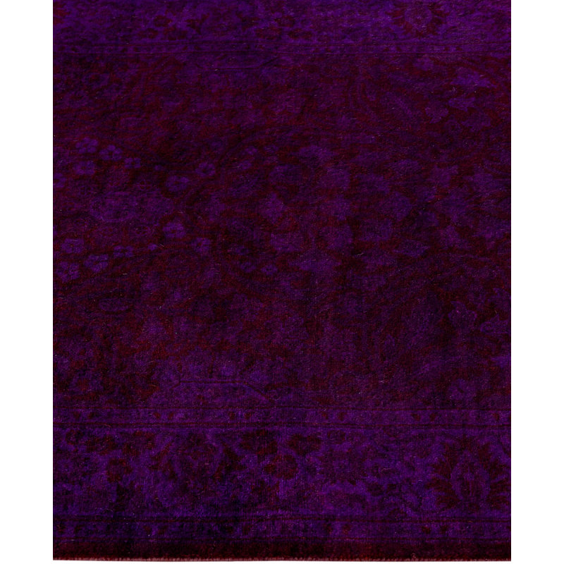 Overdyed One-of-a-Kind 2' 7" X 18' 3" Hand Knotted Area Rug