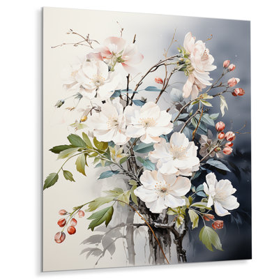 Art asiatique fleurs d'orchidées II - impressions murales en métal asiatique