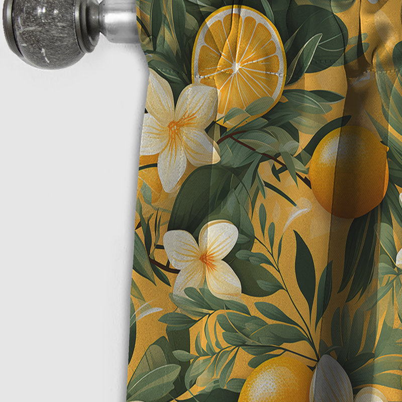 Motif tropical Mango Sunset - Rideau floral - Rideau occultant floral - 1 panneau, L 52 po x L 90 po